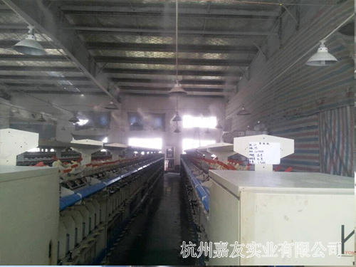 大治线厂车间安装高压微雾加湿器